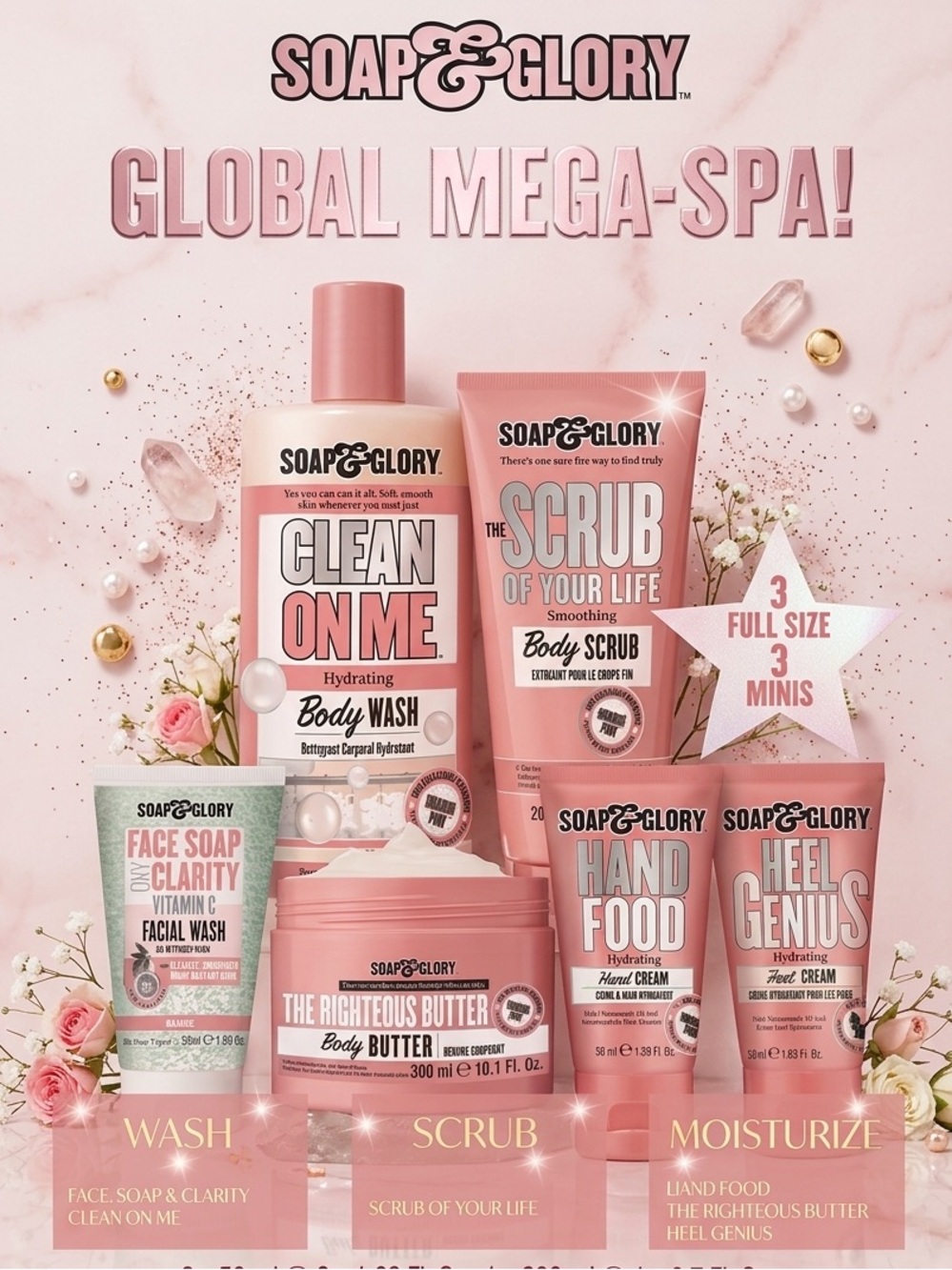 Soap & Glory Pink Global Mega-Spa Body Care Gift Set